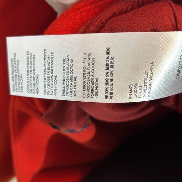 Anthropologie women’s xs Sascha assymetrical button front coat red chic - Picture 9 of 14